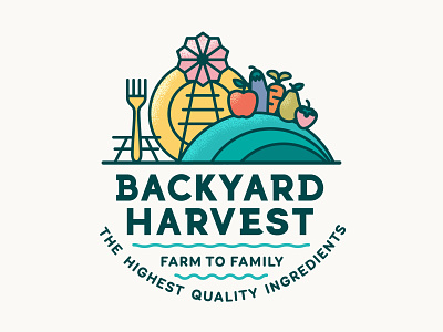 Backyard Harvest Brand Design brand concept brand identity branding branding design concept design food branding logo logo design vector