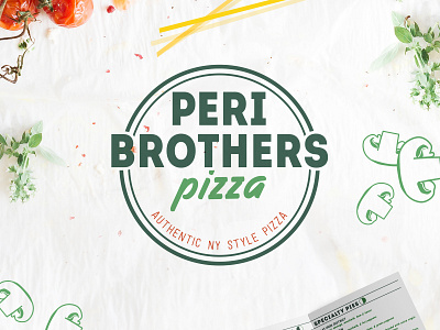 Peri Brothers Pizza brand concept brand identity branding branding design illustration logo pizza logo restaurant branding