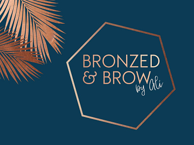 Bronzed & Brow Logo brand concept brand identity branding branding design color palette design design process logo vector