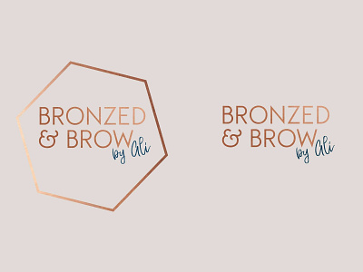 Bronzed & Brow Secondary Logo brand brand concept brand identity branding branding design design design process logo secondary logo typography vector