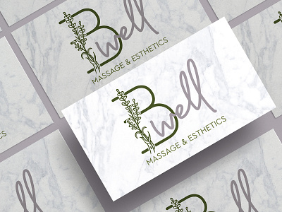Bwell Business Cards brand concept brand identity branding branding design design design process logo spa logo vector wellness wellness logo