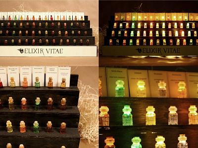 Elixir Vitae Light-Up Display brand concept brand identity branding branding design design design process display packaging packaging design tinctures