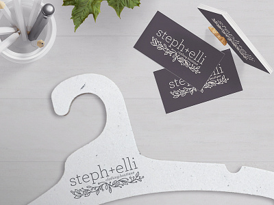 Steph+Elli Logo brand concept brand identity branding branding design business cards concept design design process logo logo design pattern pattern design vector