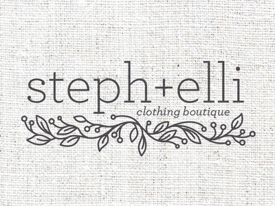 Steph+Elli Logo brand concept brand identity branding branding design concept cotton texture design design process logo logo design pattern pattern design vector