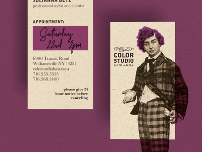 Color Studio Hair Salon Business Card