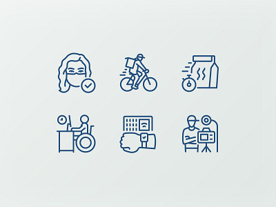 Untact outline iconset contactless digital inclution food delivery icon icons icons set illustration mask outline payment smartwatch streamer untact vector