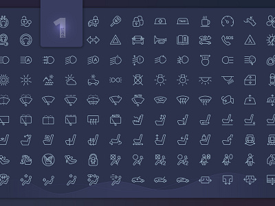 Car dashboard outline iconset (part 1) airbag beam car conditioner dashboad doorway engine fanart headlight icon icons icons set light outline safety seat belt speed speedometer transport vector