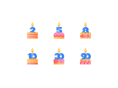 Anniversary gradient badges