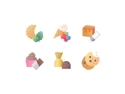 Candy shop flavors gradient iconset