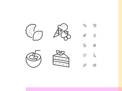 Flavors outline iconset