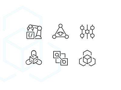 Crosschain outline iconset blockchain crosschain crypto icon icons integration mesh network outline scale vector