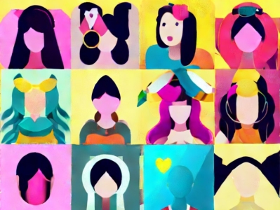 I+AI ai ai illustration colorful girls illustration poster