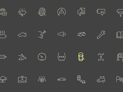Little bit of Car dashboard iconset car dashboard icon icons icons set outline vector