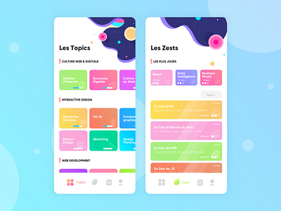 E-Learning App Concept agency app brand design colorful design digital elearning graphic design illustration illustrator mobile mobile app ui ux web