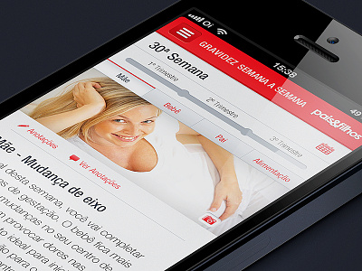 Pregnancy week by week app app interface iphone mendesign mobile pregnancy