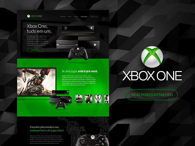 Xbox One Website - Redesign game kinect landing page microsoft redesign screenshots ui user interface website xbox one
