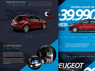 Peugeot 208 Website - Redesign (WIP) car landing page layout peugeot redesign screenshots ui user interface website