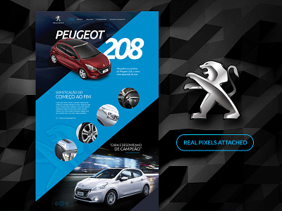 Peugeot 208 Landing Page - Redesign car landing page layout peugeot redesign screenshots ui user interface website