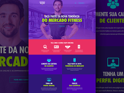 Landing Page - Gonna Shape (Personal Trainer) fitness gonna shape hotsite interface landing page personal trainer site sports