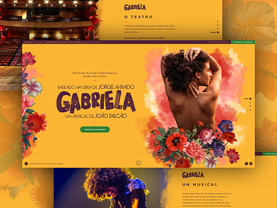 Hotsite - Gabriela The Musical hot site interface landing page musical site theater visual design website