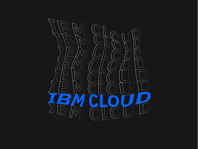 Thank You, IBM Cloud design distort distortion illustration type art typography vector