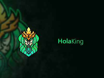 Hola King Mascot logo