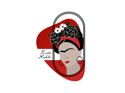Frida Kahlo art flowers frida fridakahlo girl illustration logo vector woman