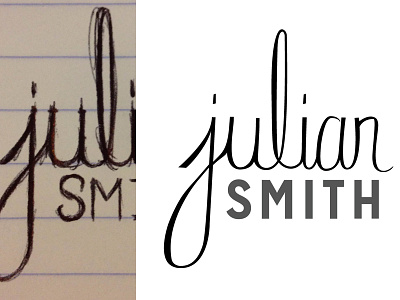 Julian Smith type treatment drawing typography