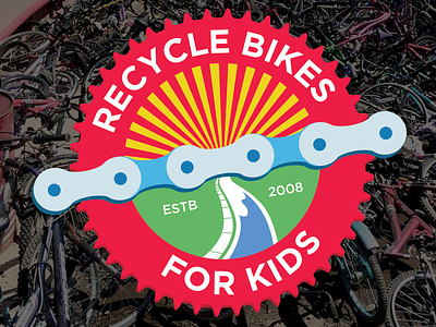 Recycle Bikes for Kids Logo bikes cycling logo recycle