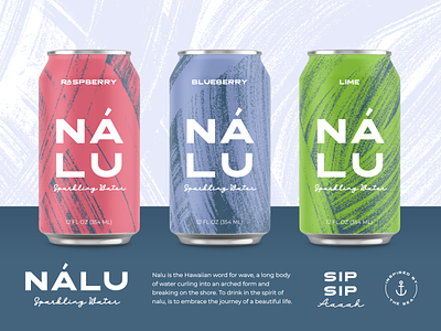 Nalu Sparkling Water - Inspired by the sea design packaging packaging design