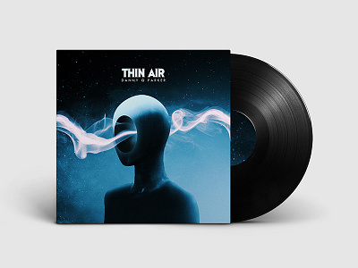 Thin Air (Single Cover) album cover android club edm modern packaging rapper sci fi single space stars vinyl