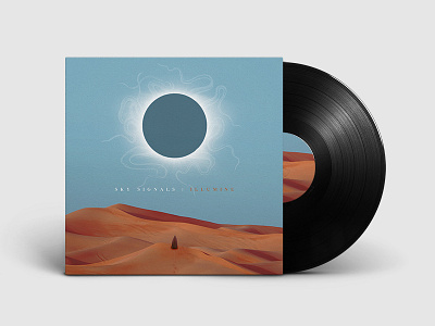 Illumine album cover artwork beautiful cd packaging desert eclipse famous lovecraft minimal nature record label sand
