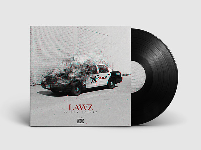 Lawz album cover artwork beautiful car cd packaging edm famous law police pop cover rb record label