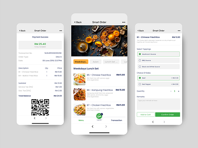 WeChat Pay Malaysia Food Ordering design easy eat ecommerce flat food food app food ordering malaysia malaysian platform qrcode revenue monster scan and order table scan ui wechat pay