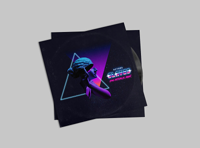 LPMockup ActorsSlaves canada cover art darkwave illustration indie band logo post punk record cover synthwave typography vancouver
