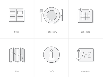 Icons for university app app icon icons minimal retro university vector