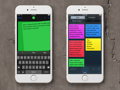 Swiptly - Now on the App Store app apple appstore colour interface ios ipad iphone note productivity sticky