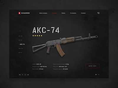 AKC-47 ak47 design figma landing page photoshop ui ux ui design web