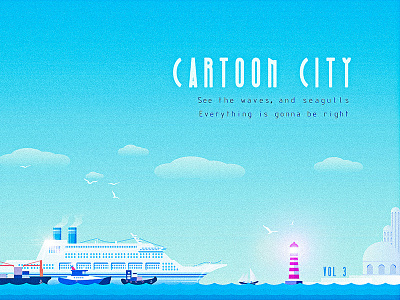 Cartooncity.vol3 beach beacon cartoon coast color cruise sea seaboard ship