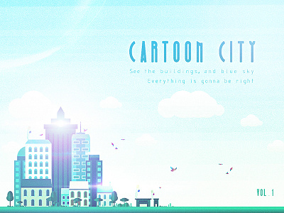 Cartooncity.vol1 blue cartoon cartooncity city color green sky sunshine