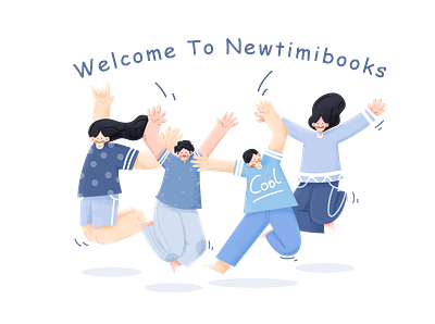 Welcome to Newtimibooks design illustration poster ui