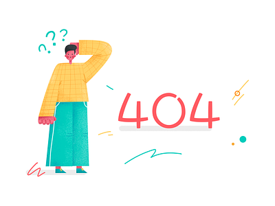 404 design illustration poster ui