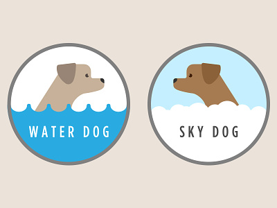 Waterdogskydog dogs illustration