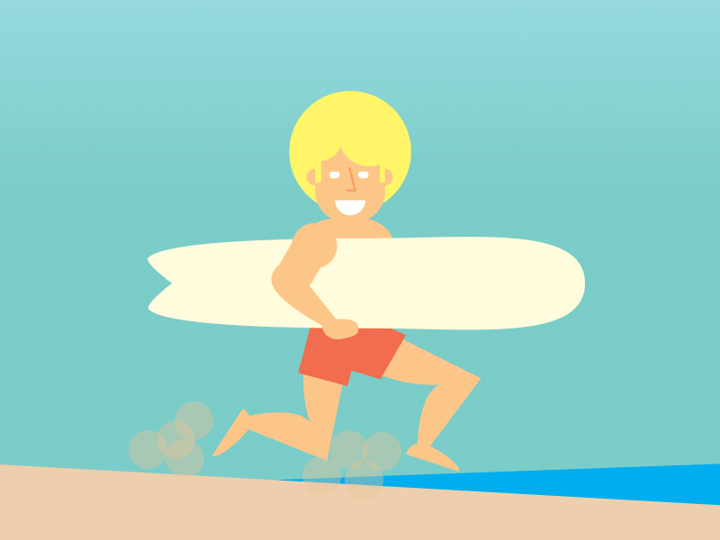 Bummer, Dude. beach illustration summer surfer