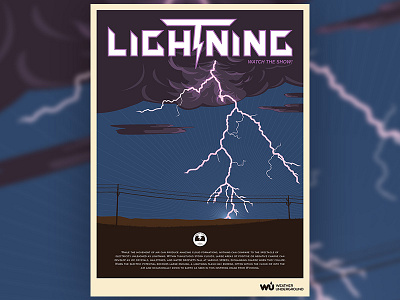 Lightning Weather Poster