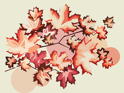 Maple Leaves flat icon ilustration product