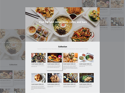 #Exploration | Food Websit HomePage app branding design flat icon icons iconset product ui ux vector web website