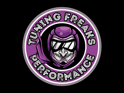 Tuning Freaks air force army cool extreme sports freaks logo mascot character pilot plane purple unique vector