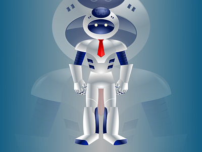 Robot character corel draw mascot robot technology toys vector