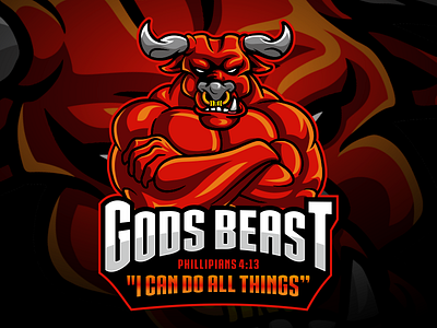 God Beast beast esports logo mascot vector wild